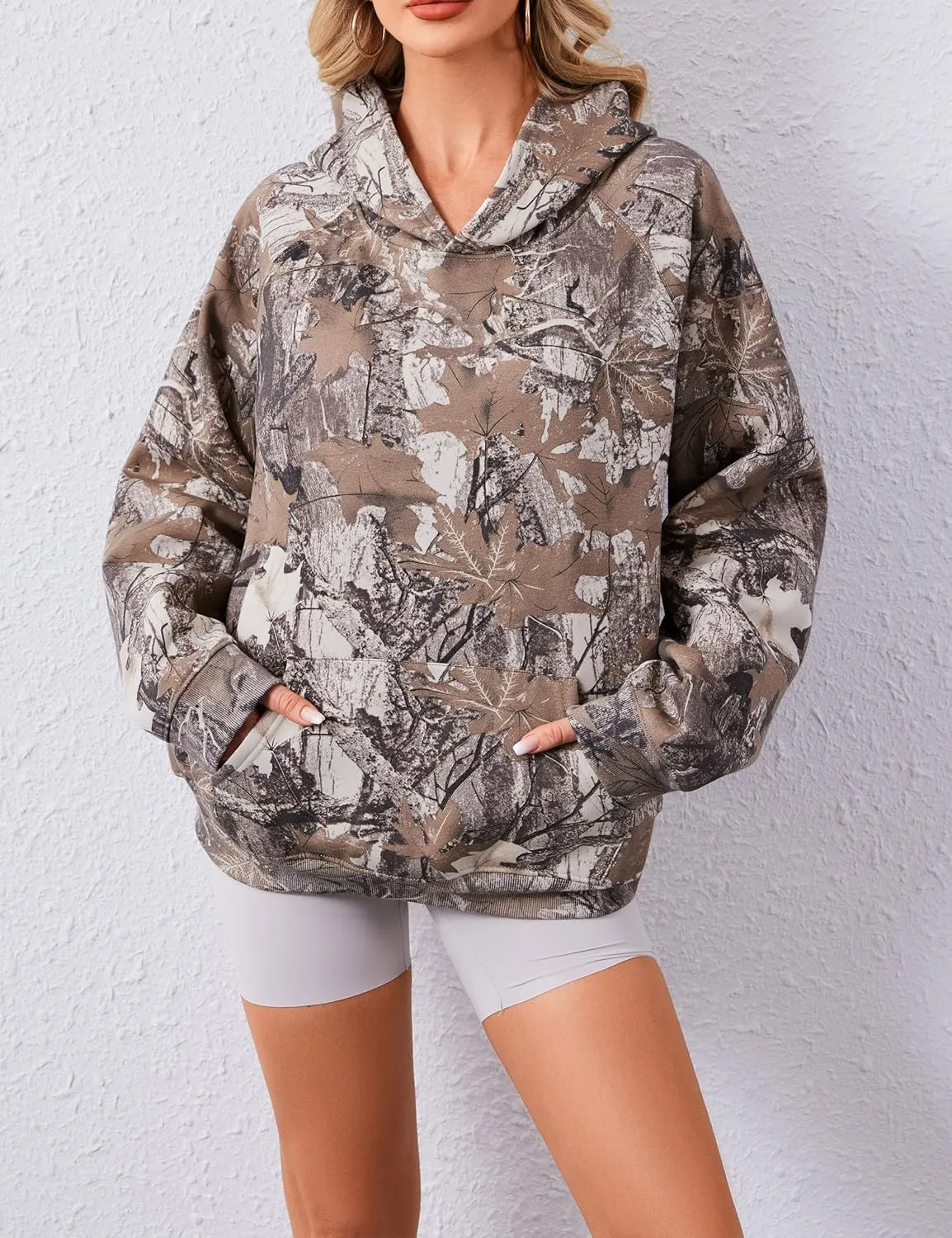 Women Oversized Graphic Hoodies Sweatshirt Long Raglan Sleeve Hoodie Fleece Pullover Tops With Kangaroo Pocket