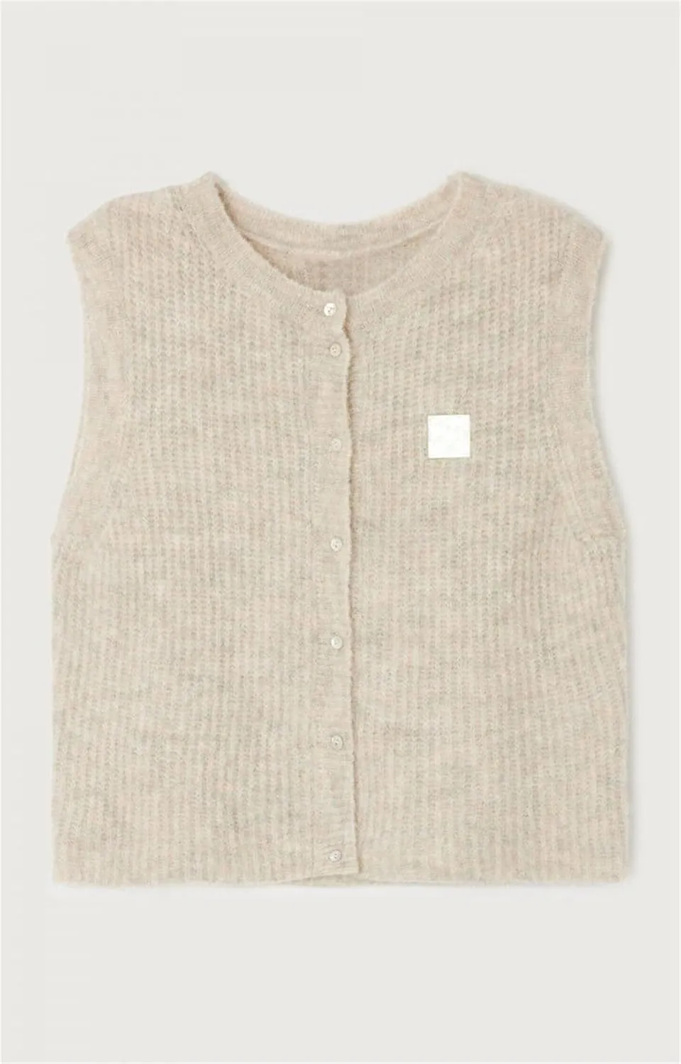 Women Y2k Knitted Sweater Vest Sleeveelss Button Down Round Neck Ribbed Knit Tank Top Cardigan Vest Streetwear