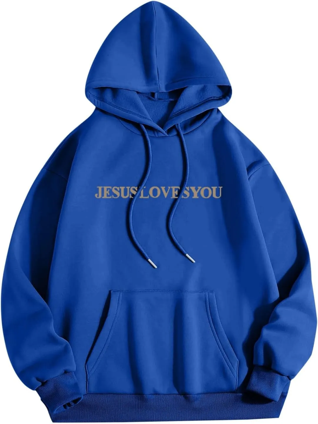 Women's Christian Jesus Loves You Hoodie - Faith Over Fear Pullover for Women