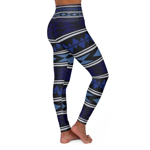 Womens High-waist Fitness Legging Yoga Pants - Dark Blue Chic Boho
