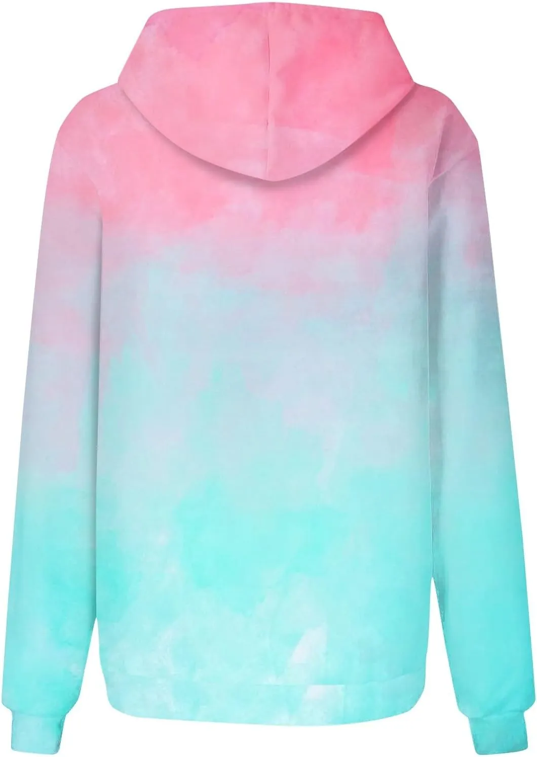 Womens Hoodies Long Sleeve Loose Sweatshirt Graphic Top Drawstring Pullover Hooded Hoodie Fall Outfits with Pocket