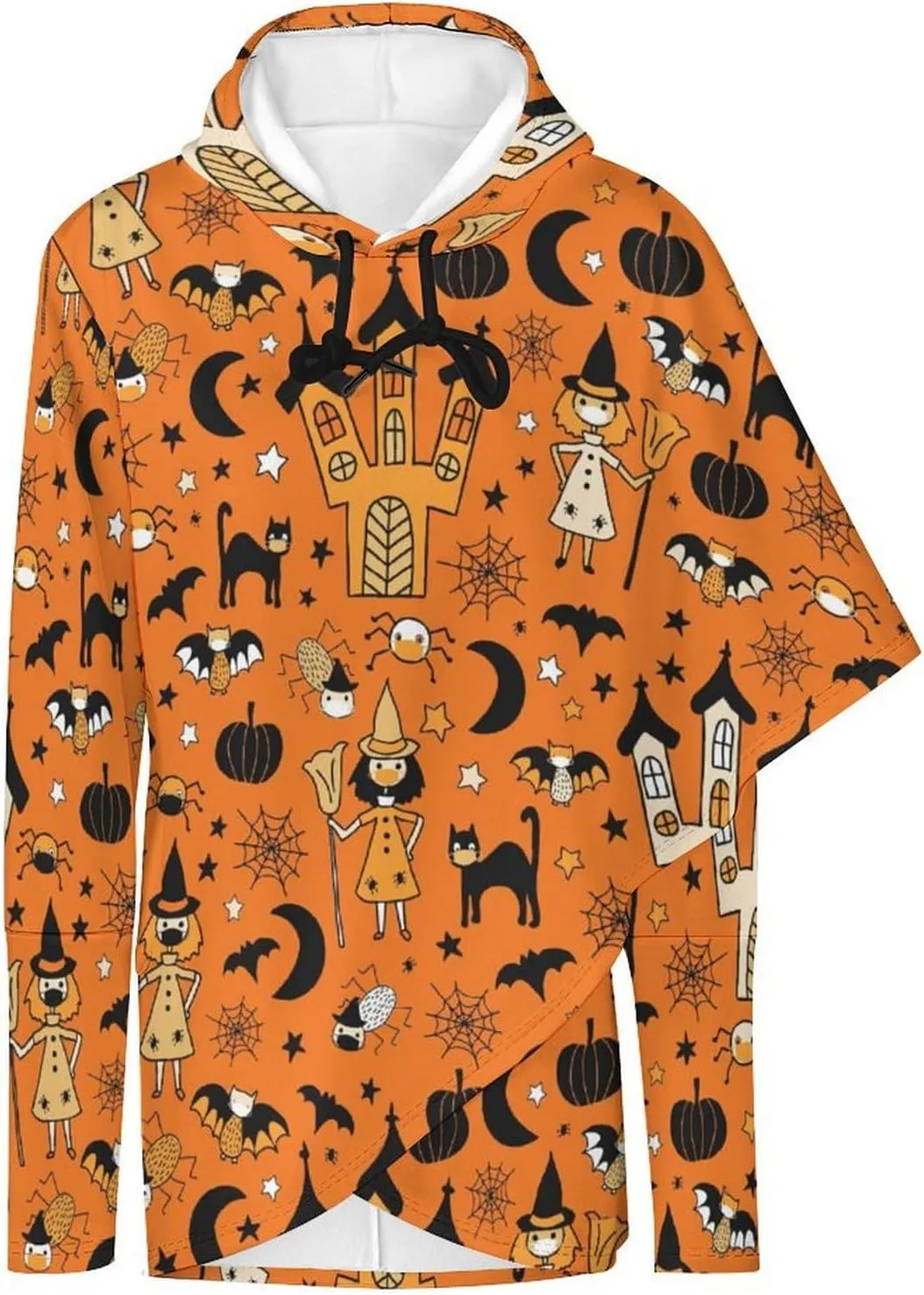 Womens' Long-sleeve Cloak Style Halloween Party Hoodies Layered Modern Loose Fit