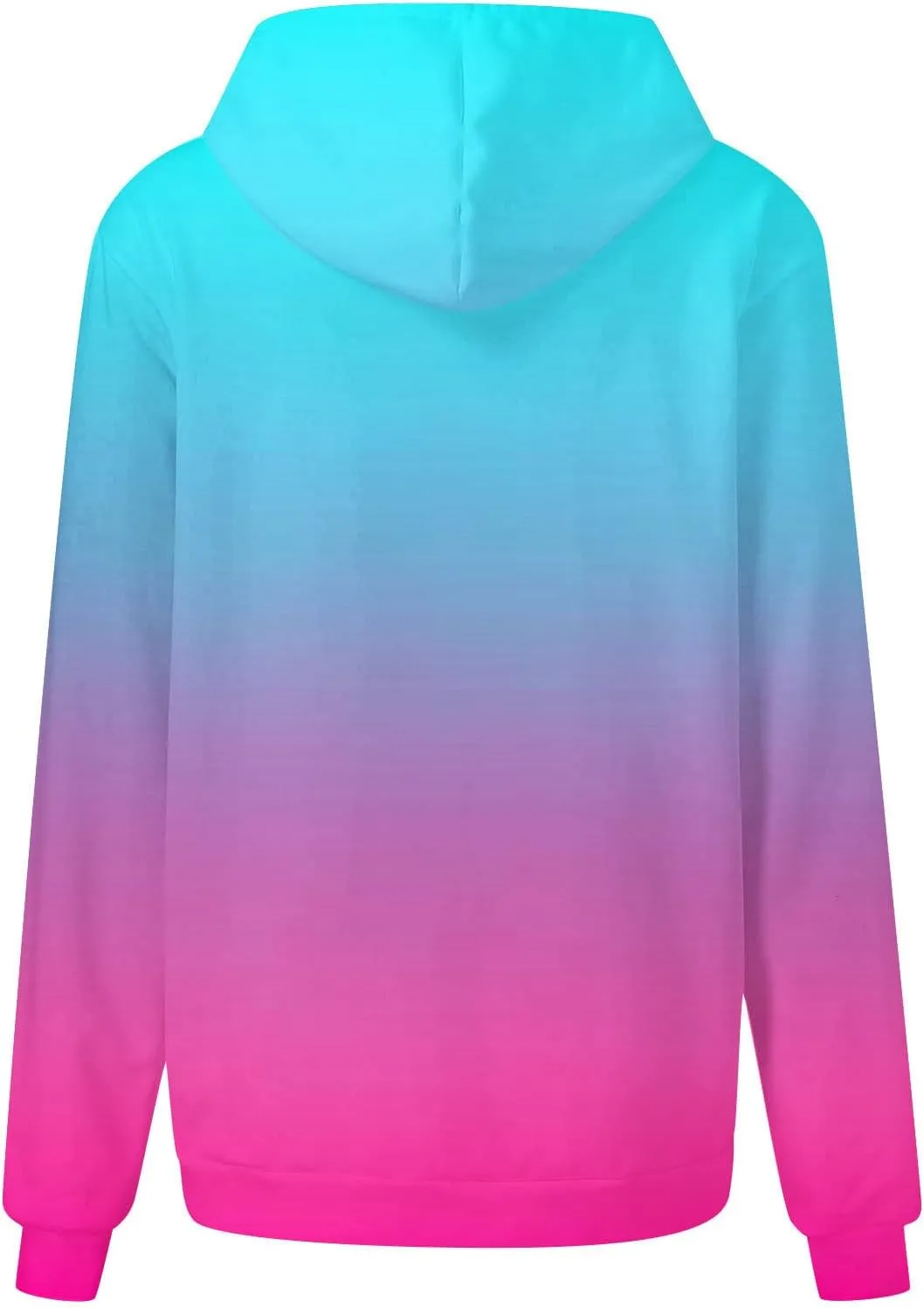 Womens Neon Print Oversized Hoodies 2024 Fall Fashion Drastring Long Sleeve Pullover Sweatshirt with Pocket