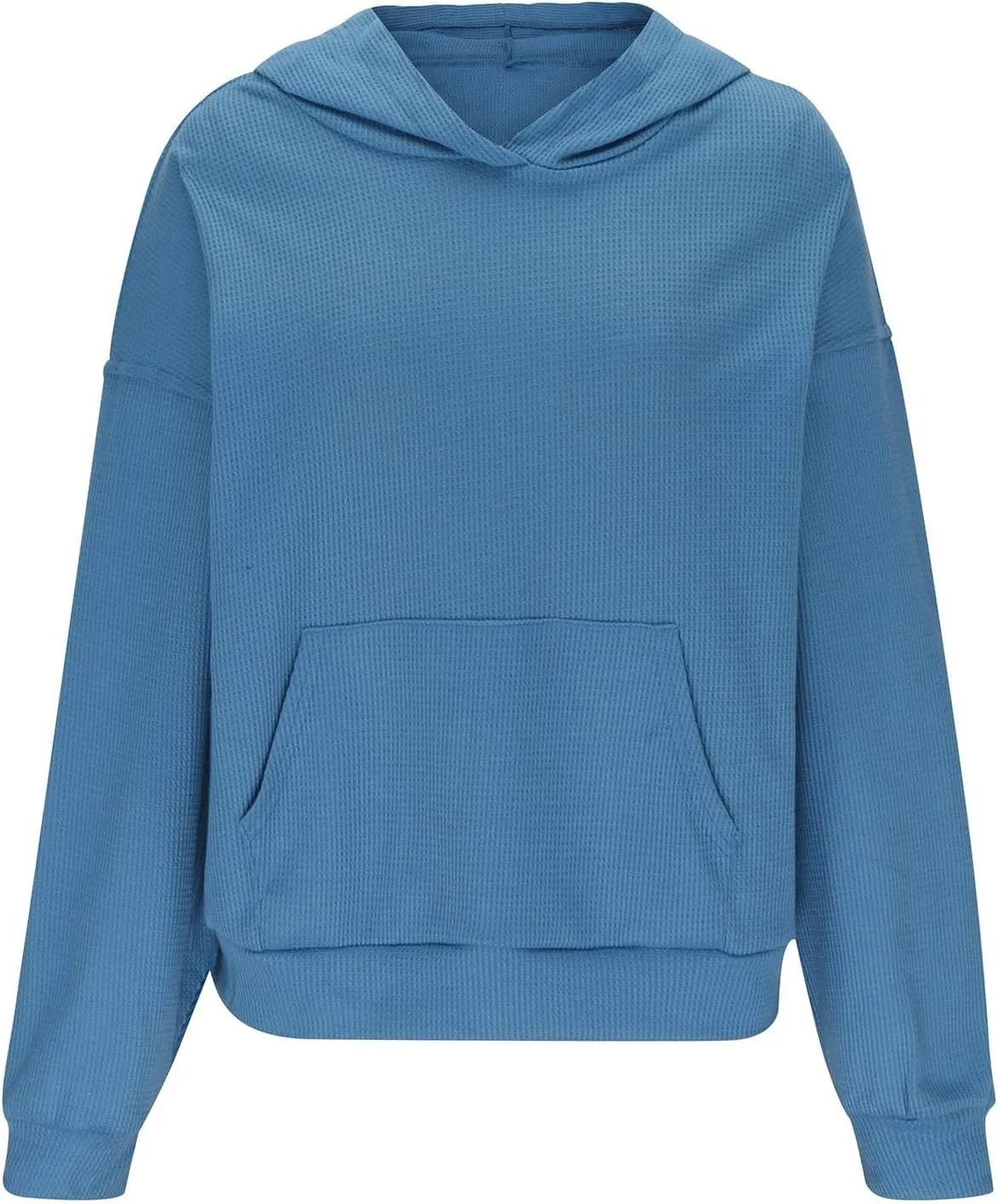 Womens Oversized Hoodies Fall Fashion 2023 Waffle Knit Long Sleeve Hooded Sweatshirt Casual Loose Pullover Sweaters