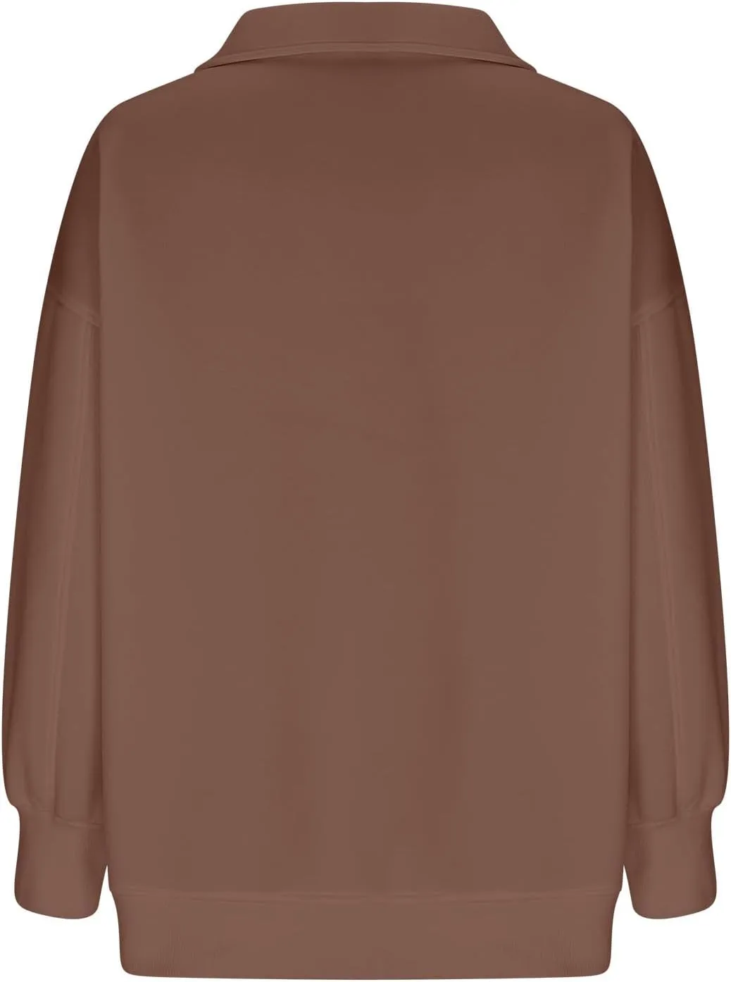 Women's Oversized Quarter Half Zip Hoodies Sweatshirt,Casual V Neck Long Sleeve Pullover Tunic Comfy Basic Tops