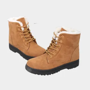 Womens Snow Plush Winter Boots - Flat Platform Keep-Warm Shoes, Fashionable and Comfortable, Yellow, Black, and More