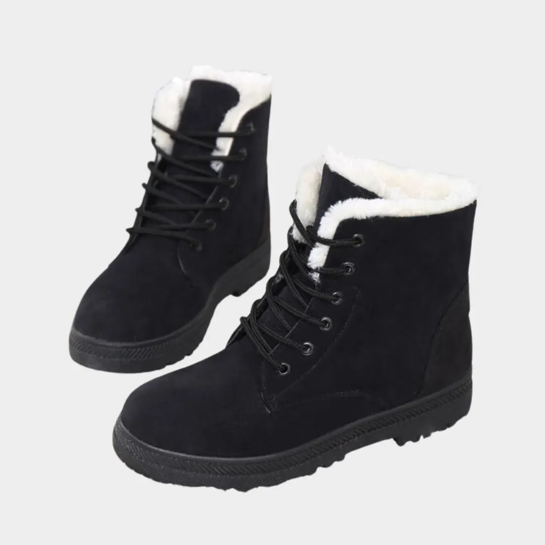 Womens Snow Plush Winter Boots - Flat Platform Keep-Warm Shoes, Fashionable and Comfortable, Yellow, Black, and More