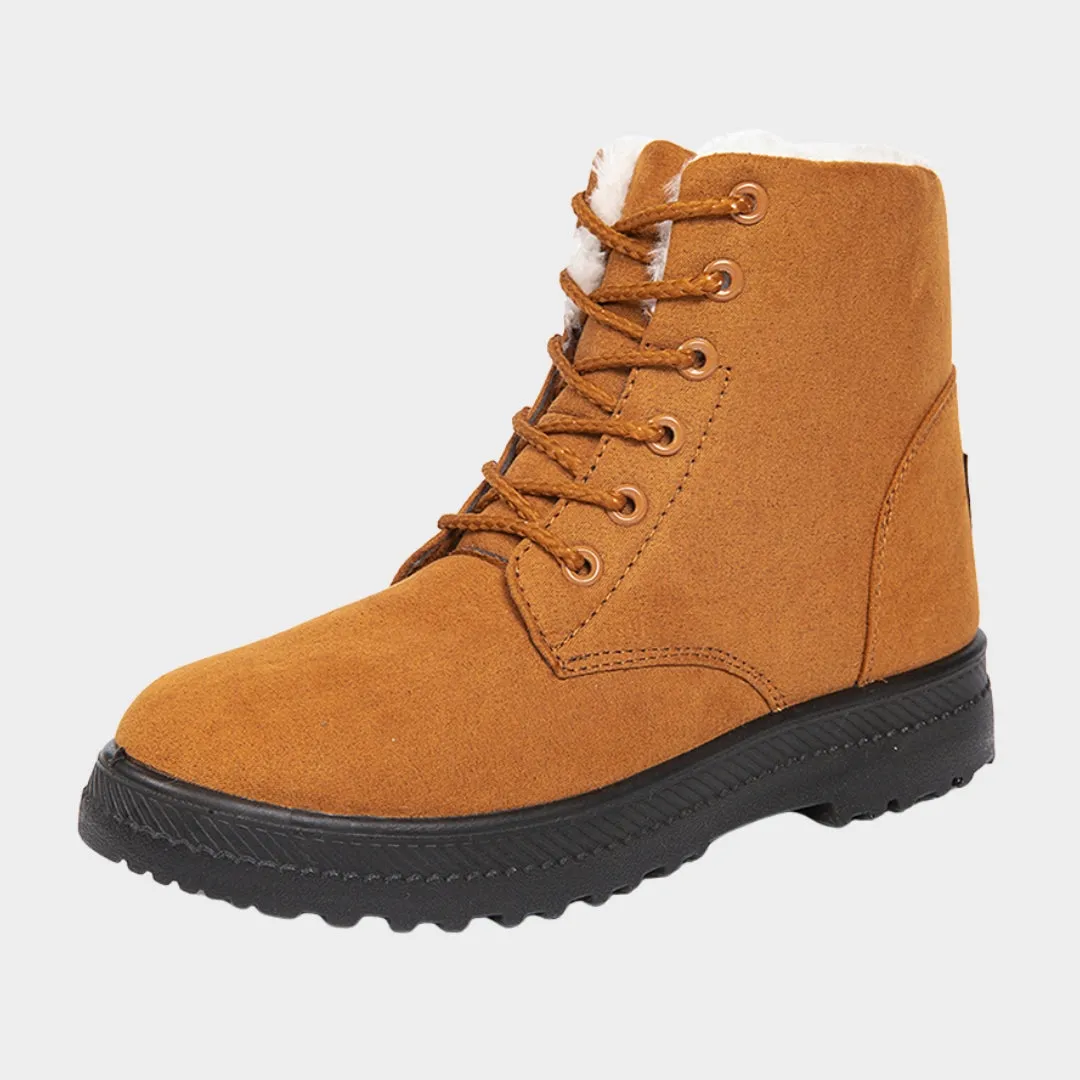 Womens Snow Plush Winter Boots - Flat Platform Keep-Warm Shoes, Fashionable and Comfortable, Yellow, Black, and More