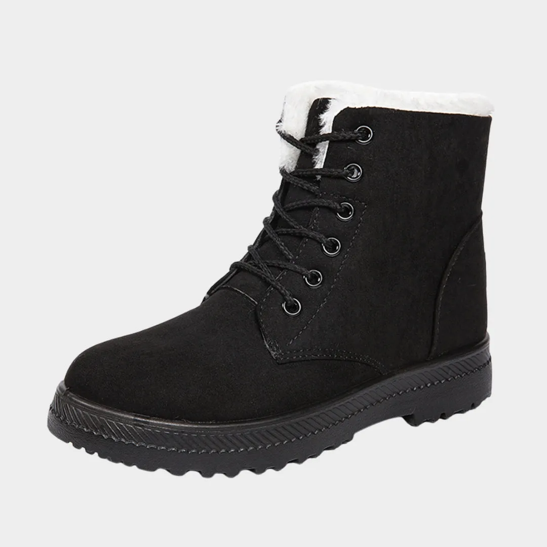 Womens Snow Plush Winter Boots - Flat Platform Keep-Warm Shoes, Fashionable and Comfortable, Yellow, Black, and More