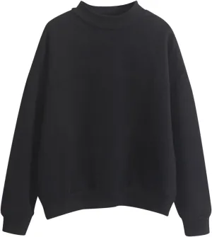 Womens Soldi Color Hoodies Casual Turtleneck Long Sleeve Loose Joggers Pullover Sweatshirts Fall Outdoor Workout Tops