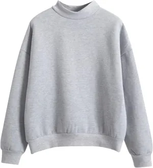 Womens Soldi Color Hoodies Casual Turtleneck Long Sleeve Loose Joggers Pullover Sweatshirts Fall Outdoor Workout Tops