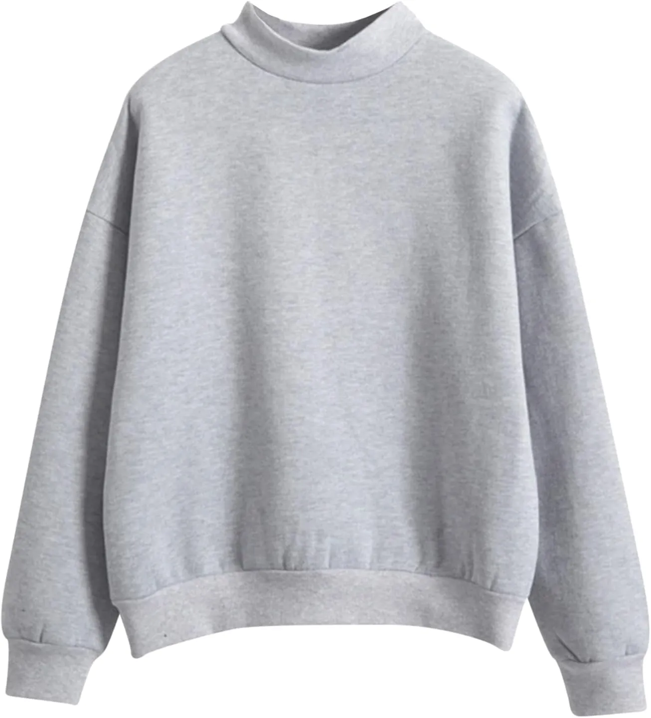 Womens Soldi Color Hoodies Casual Turtleneck Long Sleeve Loose Joggers Pullover Sweatshirts Fall Outdoor Workout Tops