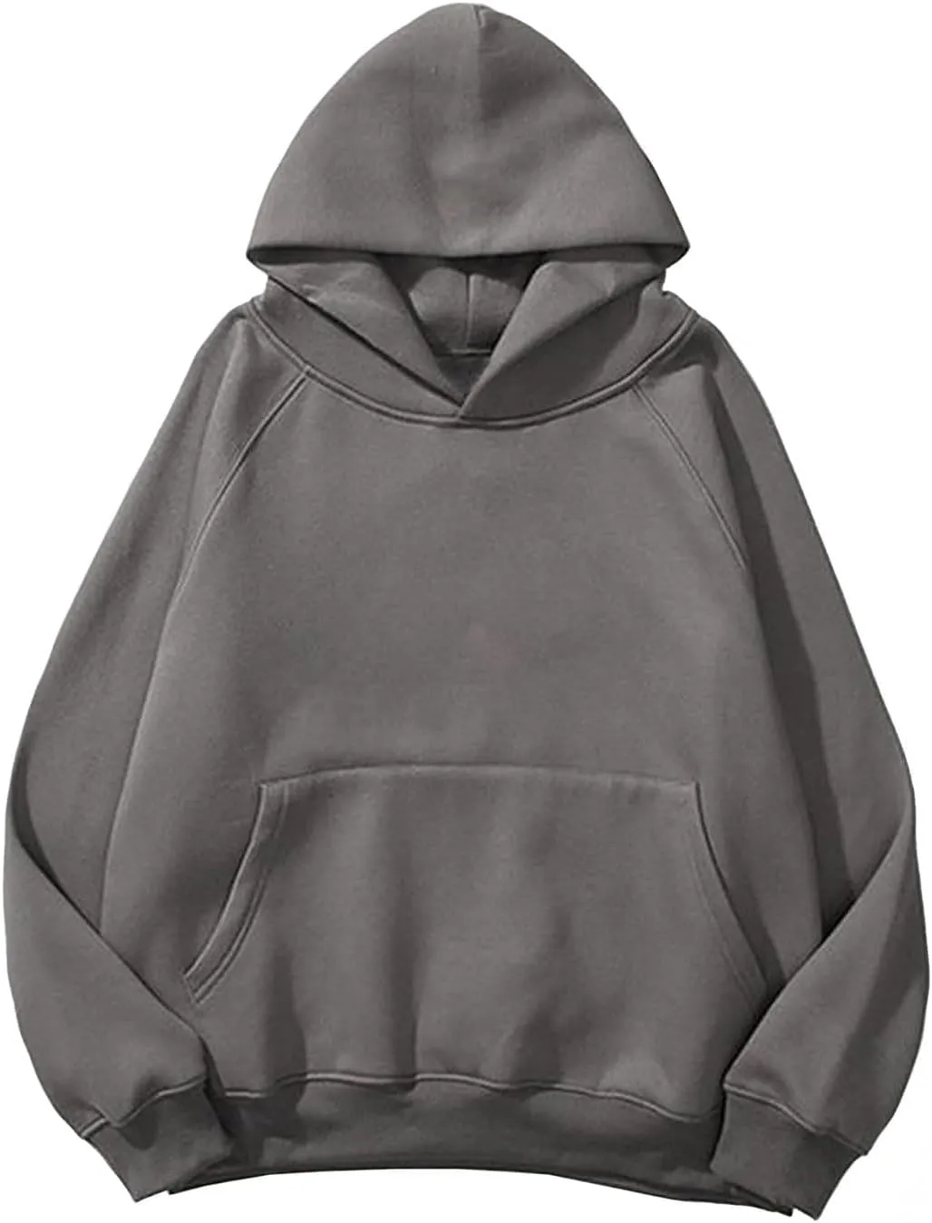 Womens Solid Basic Hoodies Fleece Hooded Sweatshirts Long Sleeve Shirts Pullover Fall Fashion Y2K Outfits Clothes Pocket