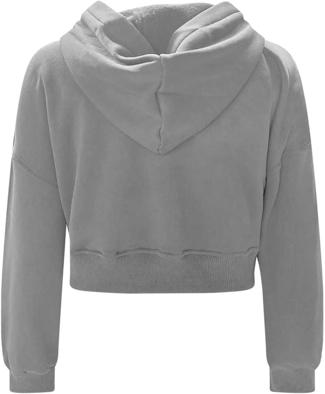 Womens Zip Up Cropped Sweatshirts Hoodie Long Sleeve Jacket Trendy Y2K Crop Tops 2024 Fashion Outfits Clothing