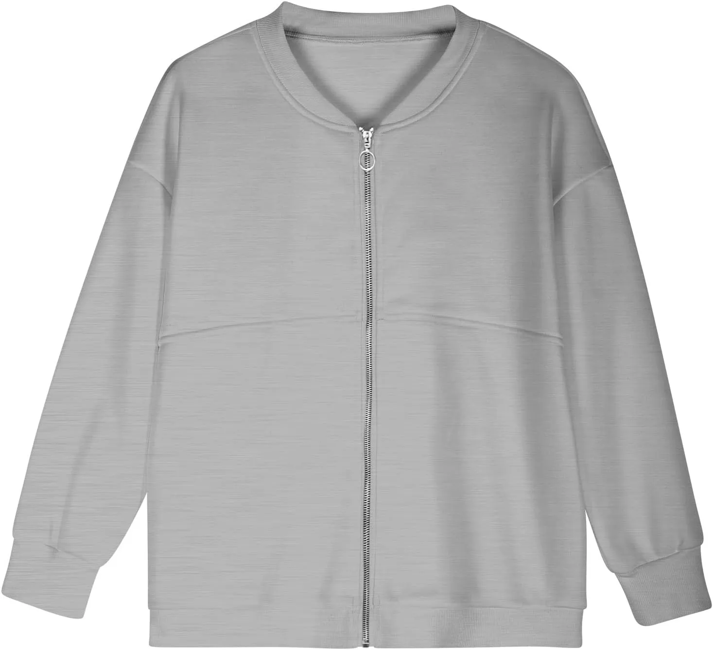 Women's Zip Up Oversized Hoodies Fall Long Sleeve Crewneck Sweatshirts Fleece Lined Loose Pullover Tops Jackets 2024
