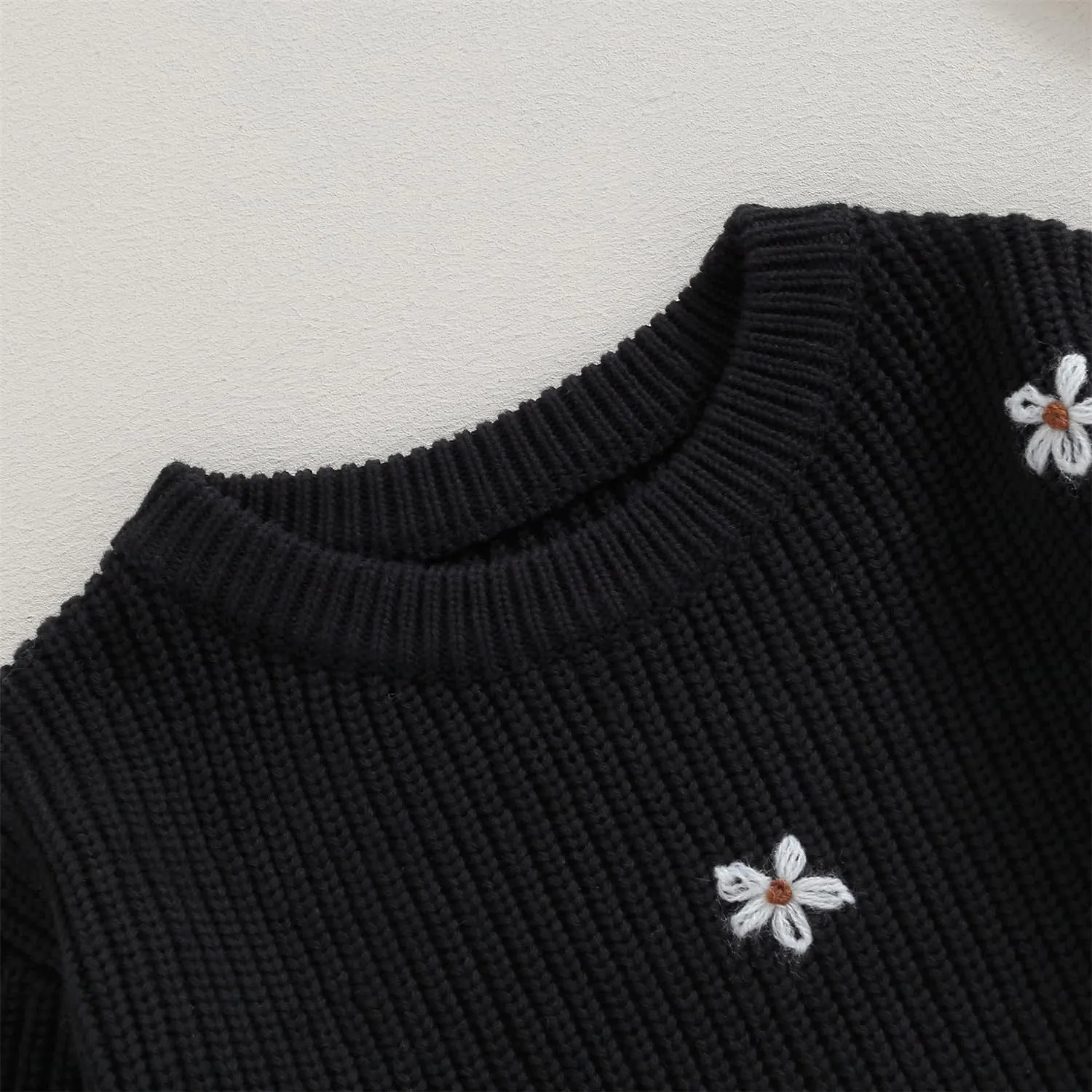 woshilaocai Baby Boy Girl Sweater Oversized Long Sleeve Romper Warm Crewneck Bodysuit Knitted Winter Clothes