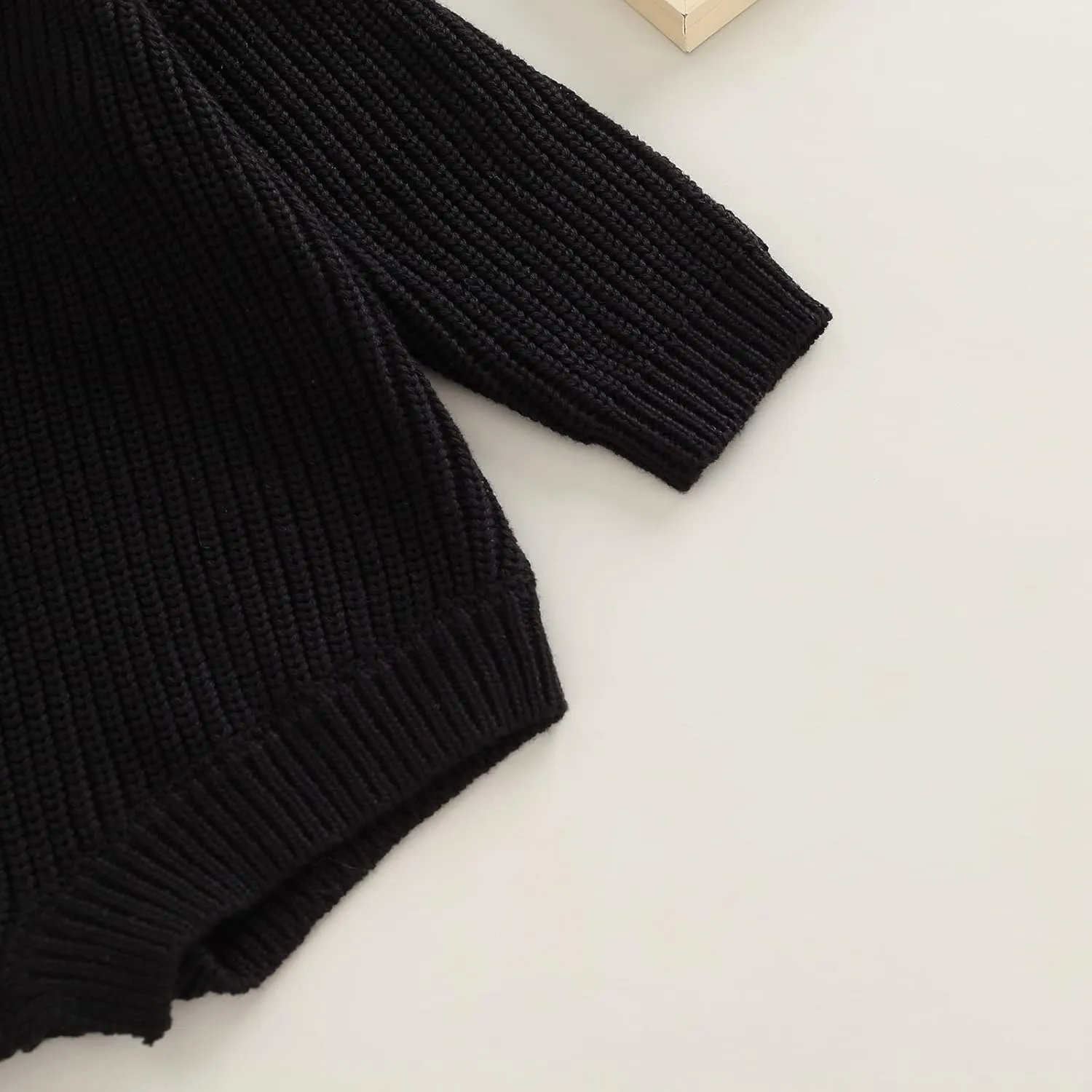 woshilaocai Baby Boy Girl Sweater Oversized Long Sleeve Romper Warm Crewneck Bodysuit Knitted Winter Clothes