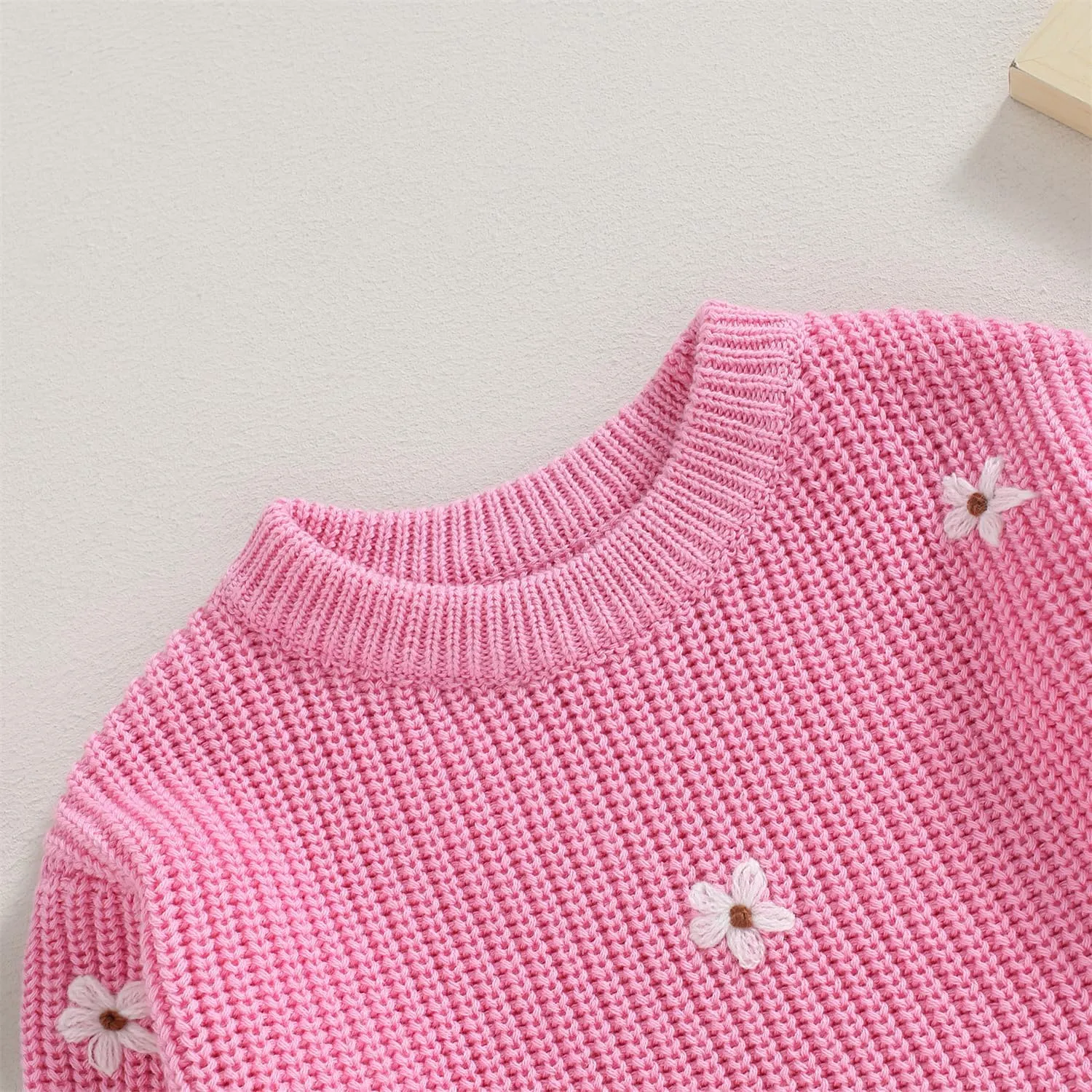 woshilaocai Baby Boy Girl Sweater Oversized Long Sleeve Romper Warm Crewneck Bodysuit Knitted Winter Clothes