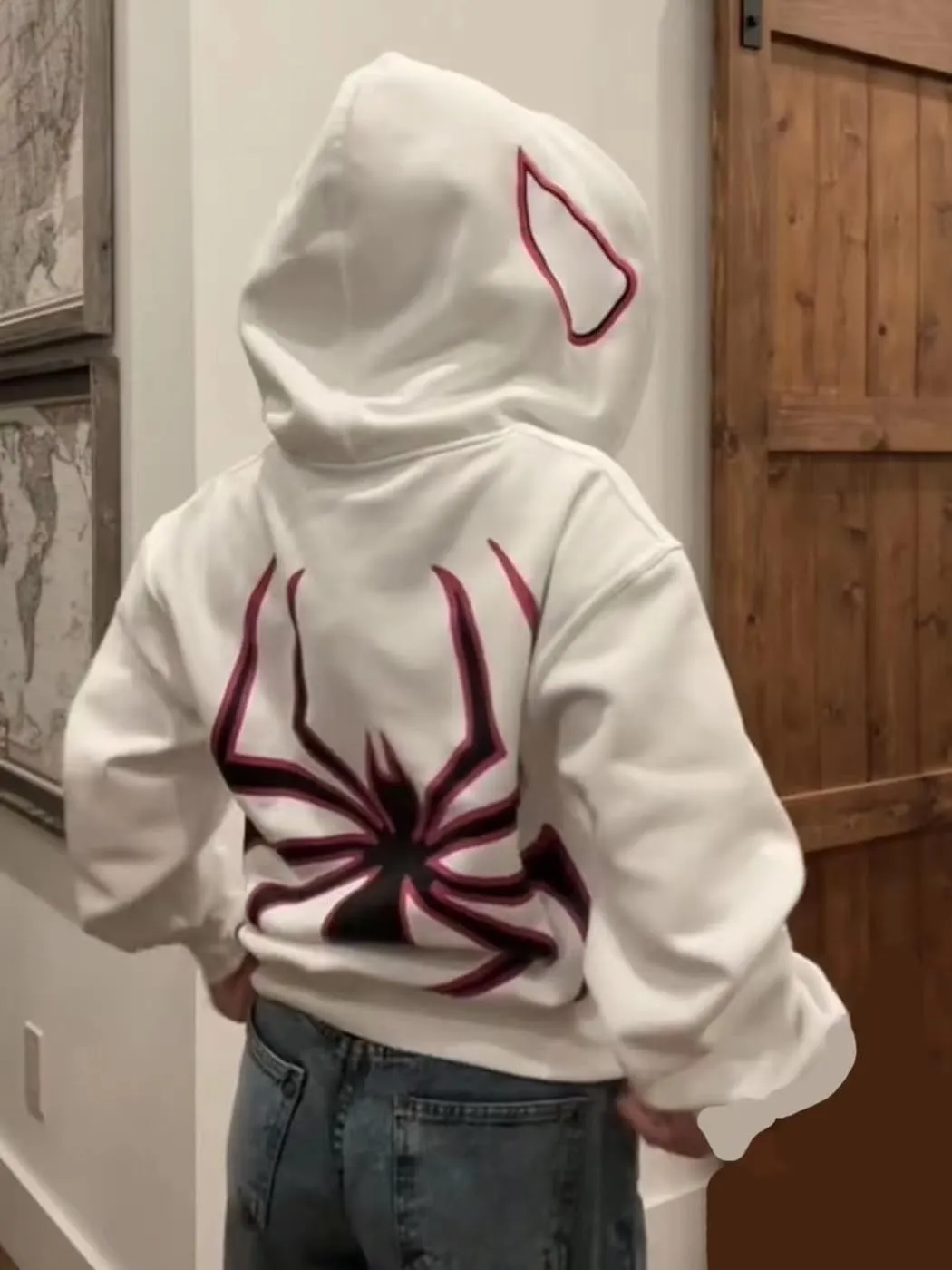 Y2k Hoodie Men Women Spider Full Zip Hoodie Y2k Jacket Hip Hop Aesthetic Graphic Hoodies Gothic Emo Grunge Hoodie