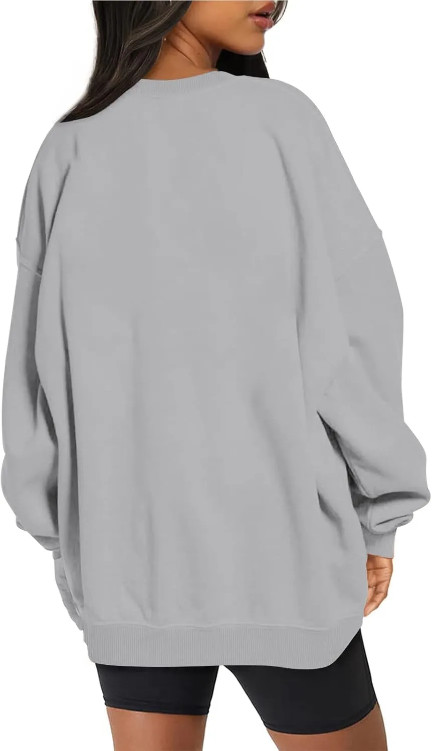 ZDRZK Oversized Sweatshirts For Women Fleece Hoodies Trendy 2023 Long Sleeve Crewneck Pullover Comfy Sweater y2k Clothes