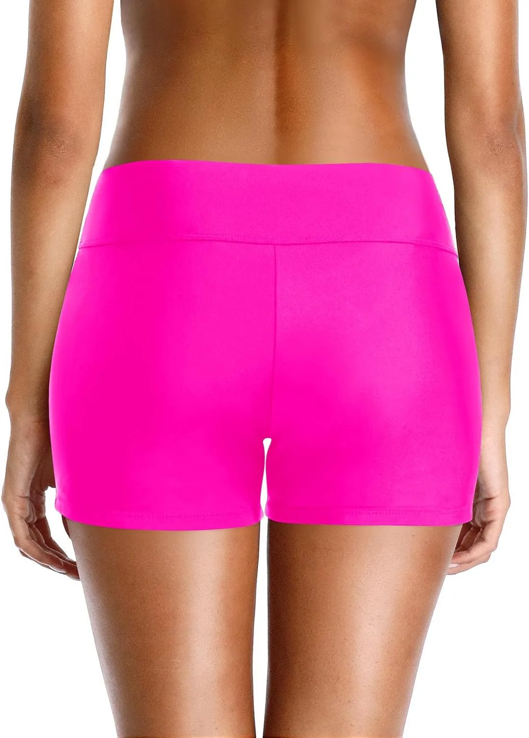Zmart Women's 3" High Waisted Swim Shorts Full Coverage Swimsuit Bottoms Bathing Suit Boy Shorts