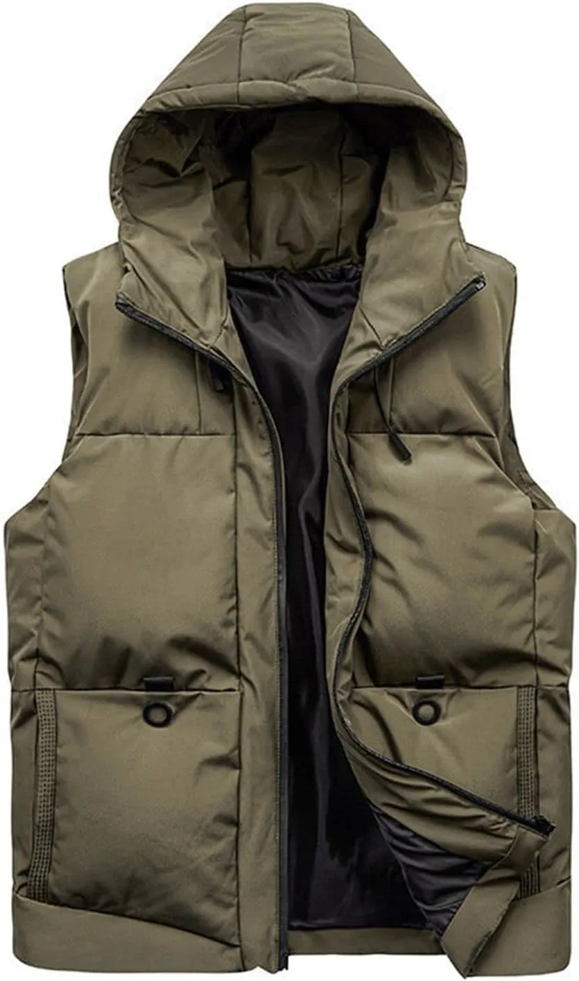 ZZSRJ Mens Jacket Sleeveless Vest Winter Fashion Casual Slim Coats Down Cotton-Padded Men Vest Waistcoat Big Size 7XL (Color : 2, Size : XX-Large)